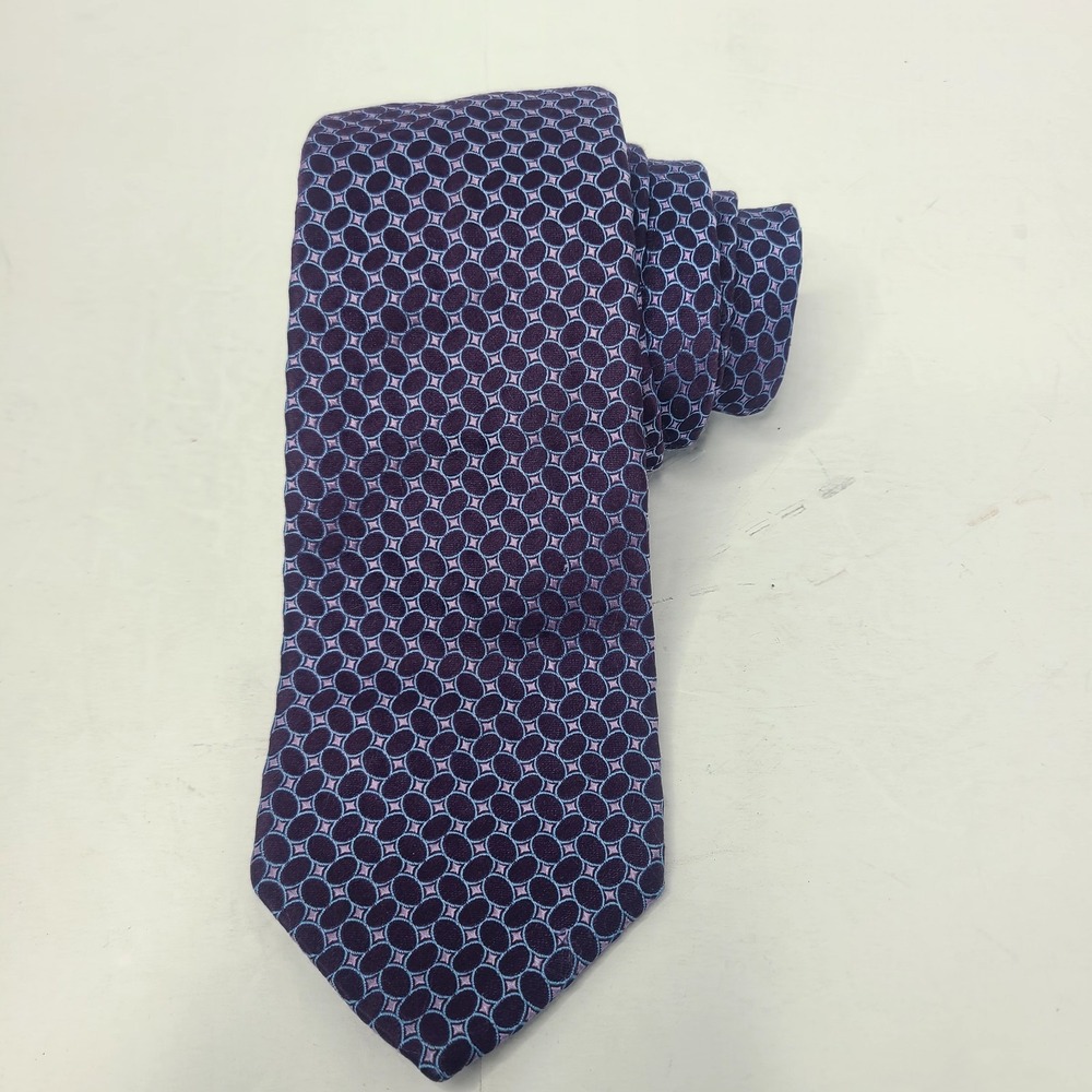 BROOKS BROTHERS Tie English Rep Silk Purple NeckTie Geometric USA